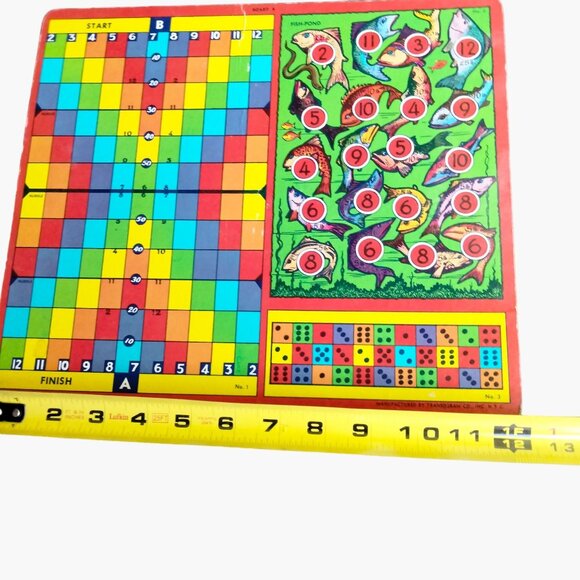 Transogram Co Dog Race Fish Pond Baseball Alley Up Shuffle Board Game Card - Picture 3 of 6